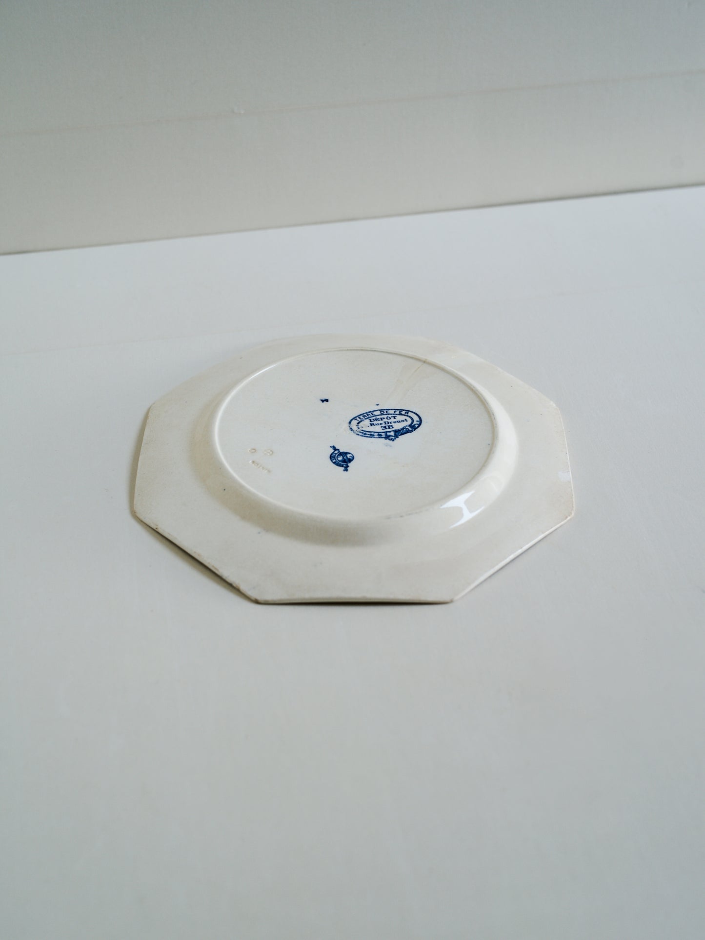 法國老花鳥八角盤 MINTON DÉPÔT Terre de fer_B