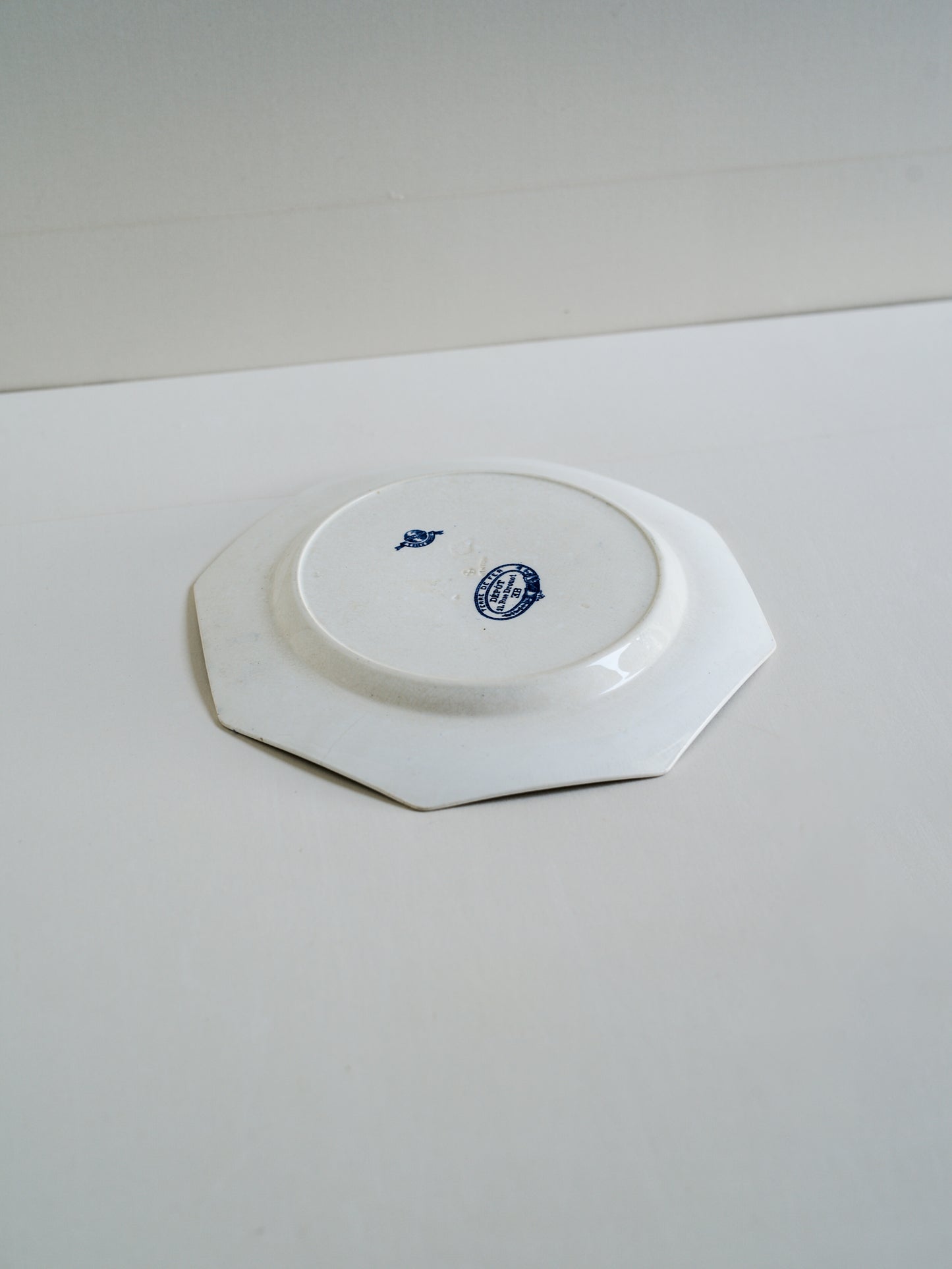 法國老花鳥八角盤 MINTON DÉPÔT Terre de fer_C