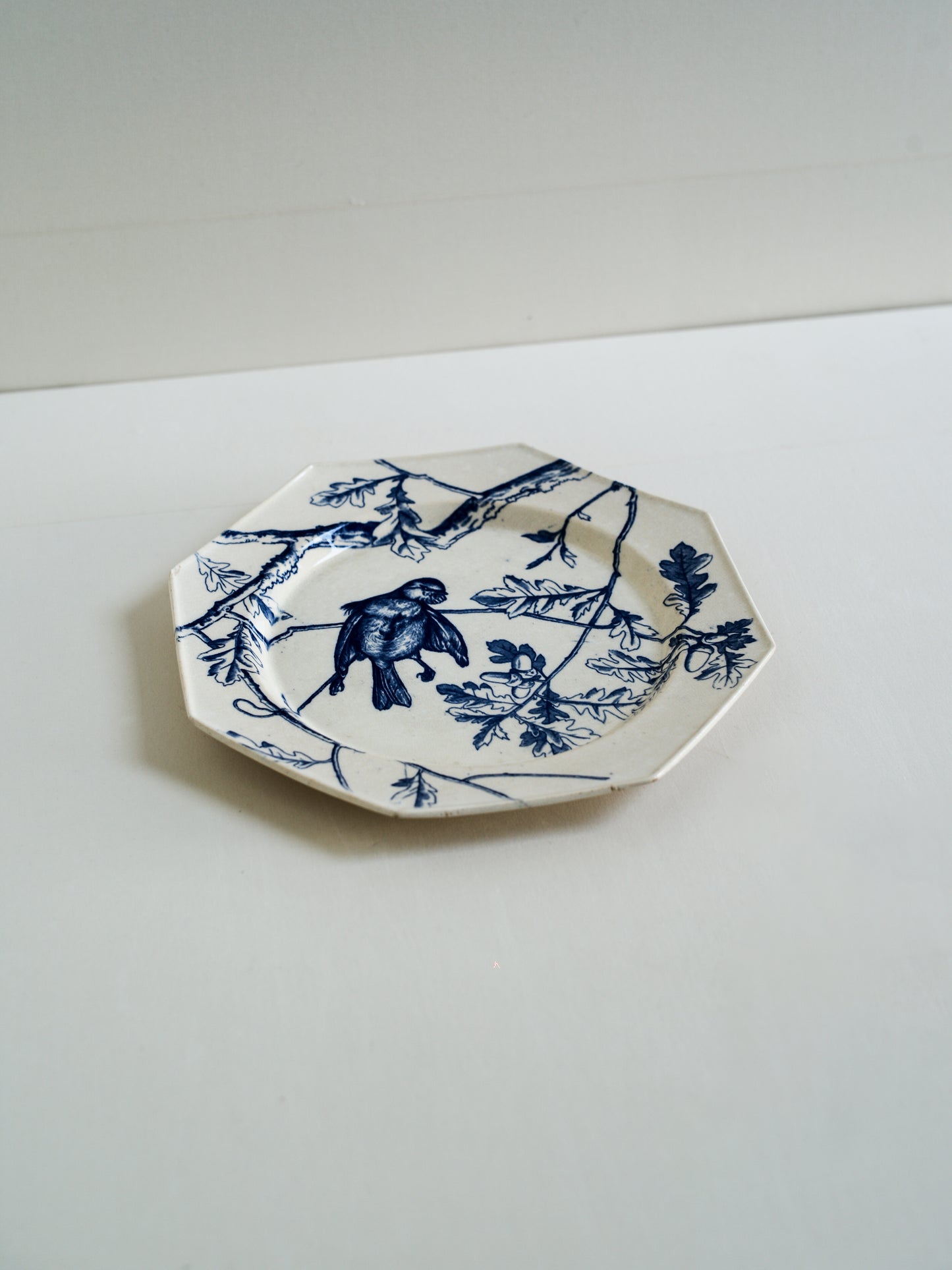 法國老花鳥八角盤 MINTON DÉPÔT Terre de fer_E