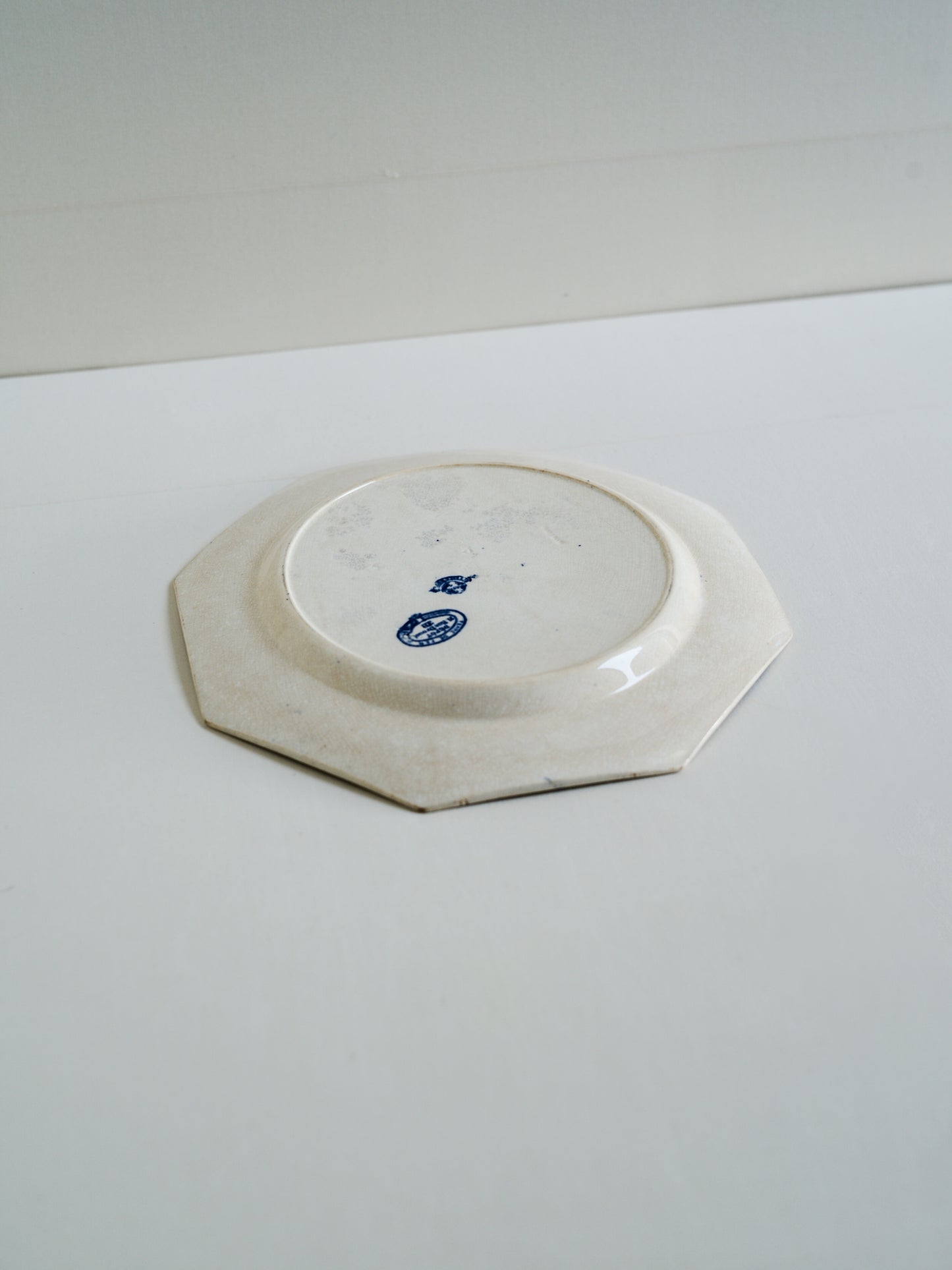 法國老花鳥八角盤 MINTON DÉPÔT Terre de fer_E