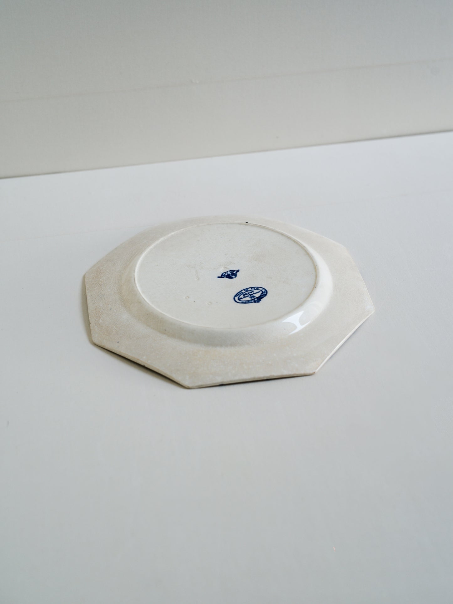 法國老花鳥八角盤 MINTON DÉPÔT Terre de fer_F