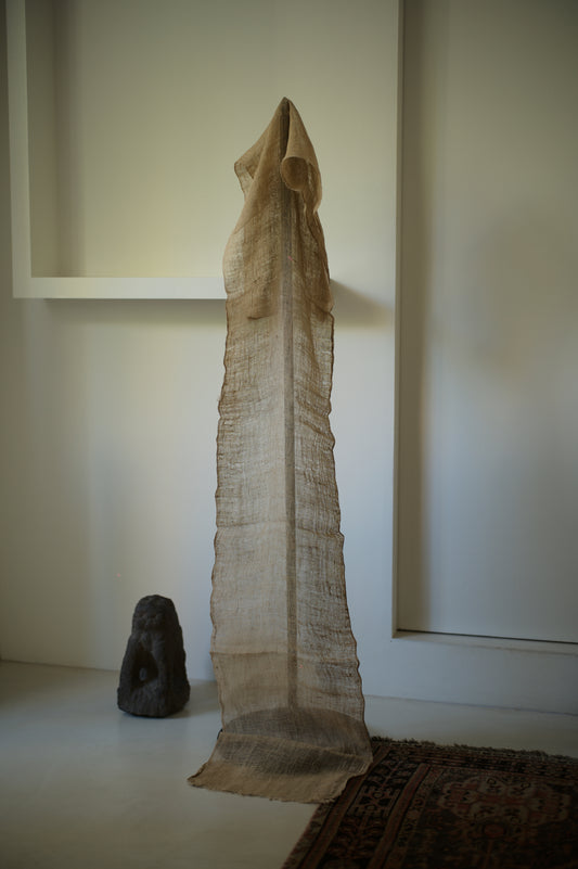日本昭和初期 蚊帳布 Old Mosquito net／hemp NO.11