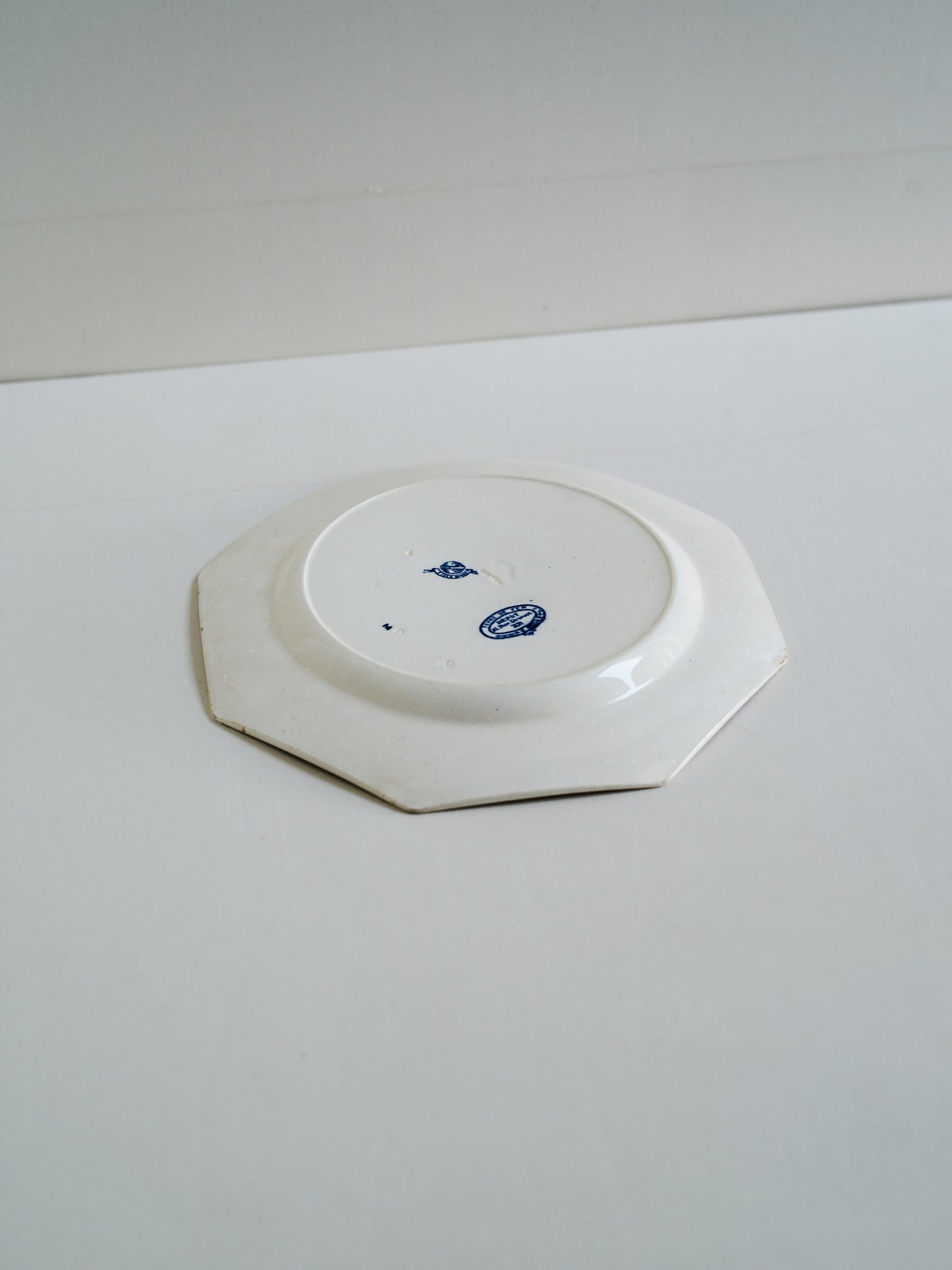法國老花鳥八角盤 MINTON DÉPÔT Terre de fer＿D
